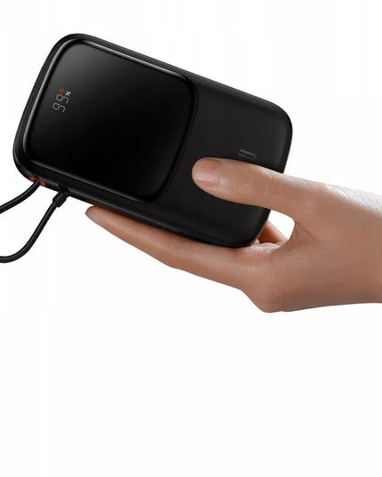 BASEUS išorinė baterija 10000 mAh 20W su integruotu Lightning kabeliu