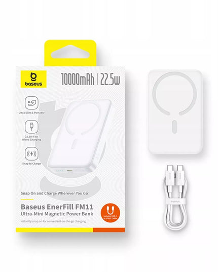 BASEUS išorinė baterija 10000 mAh 22,5W indukcinė magnetinė MagSafe greito įkrovimo