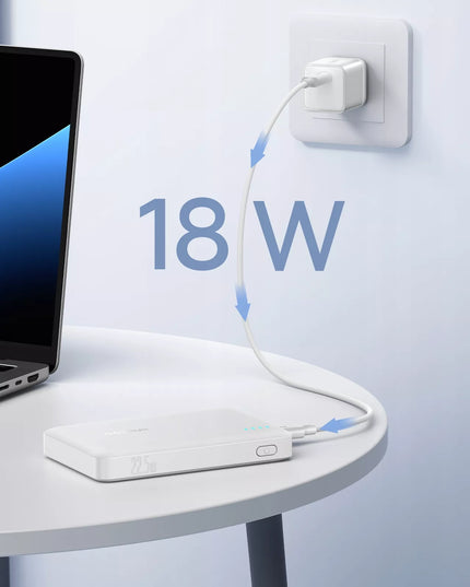 BASEUS išorinė baterija 10000 mAh 22,5W greitas įkrovimas USB-C USB-A kompaktiška