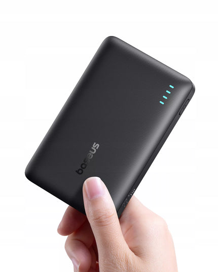 BASEUS išorinė baterija 10000 mAh 22,5W greitas įkrovimas USB-C USB-A kompaktiška