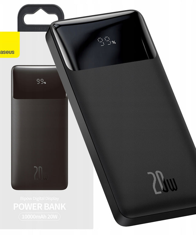 BASEUS Powerbank'as 10000mAh 20W PD 2x USB USB-C 3A QC 3.0 Greitas, Saugus