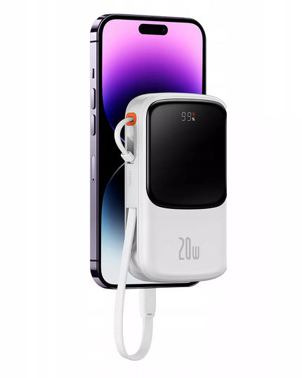 BASEUS išorinė baterija 10000mAh 20W USB/USB C/LIGHTNING