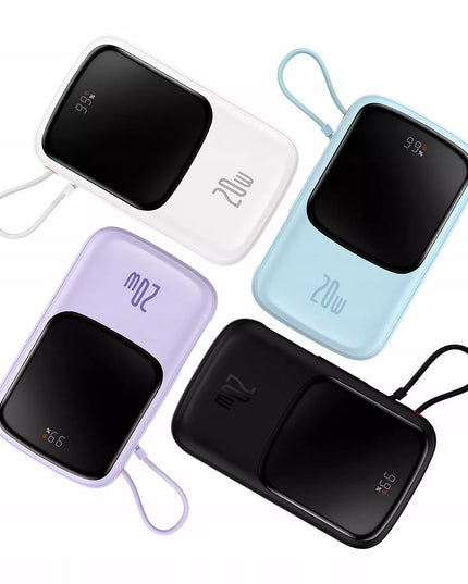 BASEUS išorinė baterija 10000mAh 20W USB/USB C/LIGHTNING