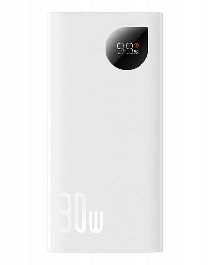 BASEUS išorinė baterija 10000mAh 30W 2x USB USB-C galinga greito įkrovimo baterija + laidas