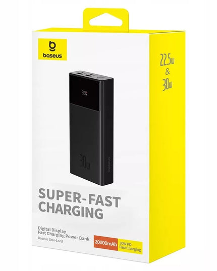 BASEUS POWER BANK 20000 mAh 30W SU GREITU ĮKROVIMU USB-A USB-C STAR LORD
