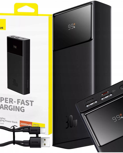 BASEUS POWER BANK 20000 mAh 30W SU GREITU ĮKROVIMU USB-A USB-C STAR LORD