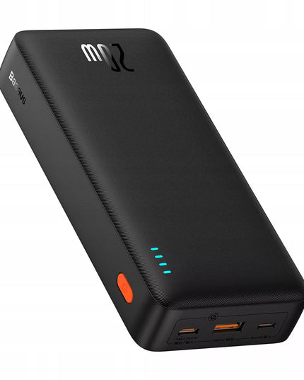 BASEUS išorinė baterija 20000mAh 20W su greitu įkrovimu USB-C USB-A ir laidu