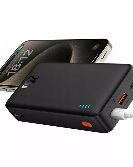 BASEUS išorinė baterija 20000mAh 20W su greitu įkrovimu USB-C USB-A ir laidu