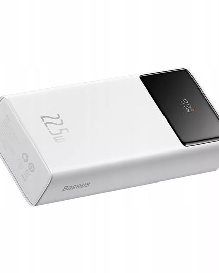 BASEUS išorinė baterija 30000 mAh USB-C PD 22.5W galinga, greita ir saugi su laidu