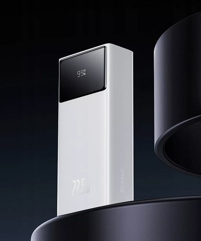 BASEUS išorinė baterija 30000 mAh USB-C PD 22.5W galinga, greita ir saugi su laidu