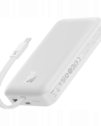 BASEUS magnetinis 10000mAh 30W išorinis akumuliatorius su USB C laidu