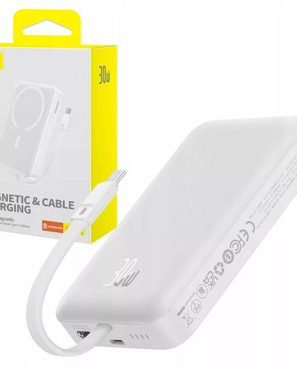 BASEUS magnetinis 10000mAh 30W išorinis akumuliatorius su USB C laidu