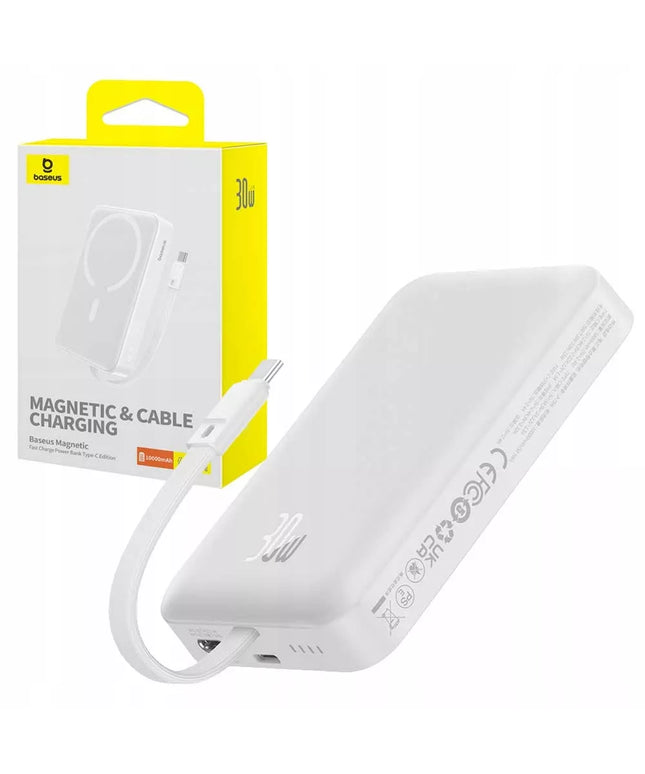 BASEUS magnetinis 10000mAh 30W išorinis akumuliatorius su USB C laidu