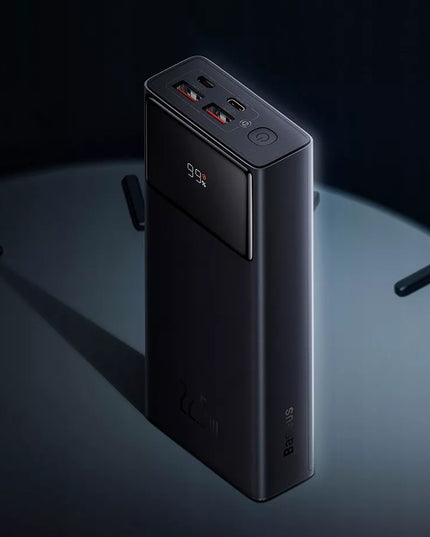 BASEUS galingas, greitas ir talpus 30000 mAh išorinis akumuliatorius, USB-C PD 22.5 W, saugus