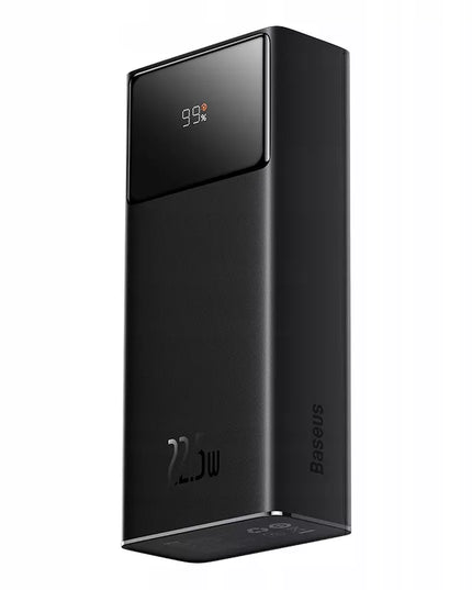 BASEUS galingas, greitas ir talpus 30000 mAh išorinis akumuliatorius, USB-C PD 22.5 W, saugus