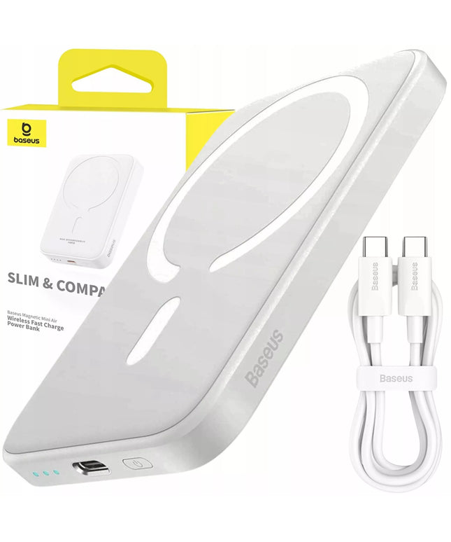 BASEUS išorinė baterija su MagSafe 6000mAh 20W mini belaidžiu magnetiniu įkrovikliu Qi