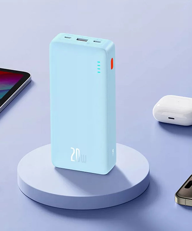 BASEUS išorinė baterija (power bank) su greitu įkrovimu 20000mAh 20W USB-C USB-A su laidu