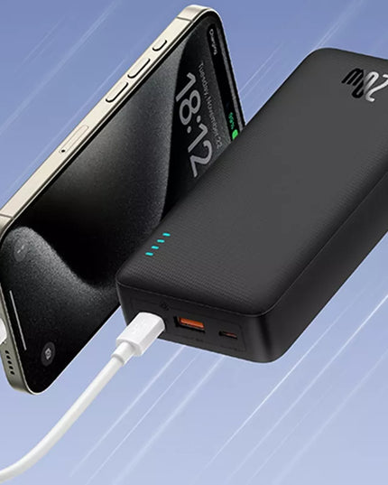 BASEUS išorinė baterija su greitu įkrovimu 20000mAh 20W USB-C USB-A su laidu