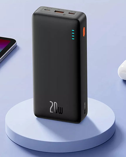 BASEUS išorinė baterija su greitu įkrovimu 20000mAh 20W USB-C USB-A su laidu