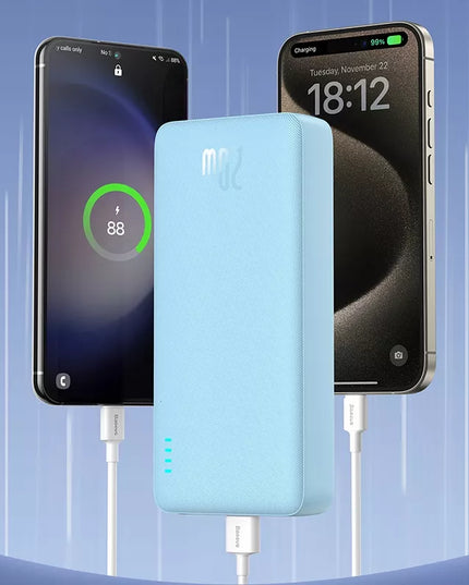 BASEUS išorinė baterija (power bank) su greitu įkrovimu 20000mAh 20W USB-C USB-A su laidu