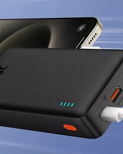 BASEUS išorinė baterija su greitu įkrovimu 20000mAh 20W USB-C USB-A su laidu