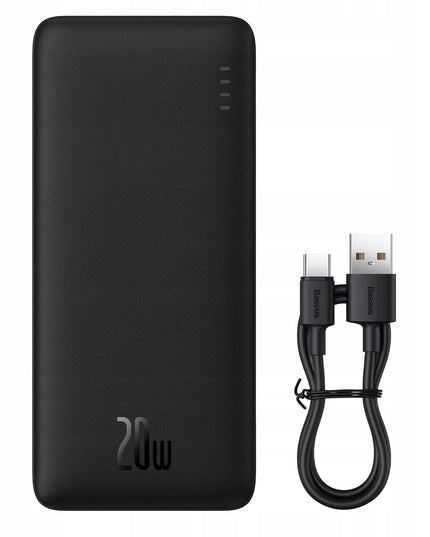 BASEUS išorinė baterija su greitu įkrovimu 20000mAh 20W USB-C USB-A su laidu