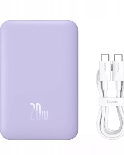 BASEUS išorinė baterija 10000 mAh USB-C PD 20W su belaidžiu MagSafe įkrovimu