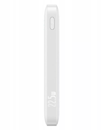 BASEUS išorinė baterija 10000 mAh 22,5W greitas įkrovimas USB-C USB-A PD QC su integruotu laidu