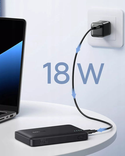 BASEUS išorinė baterija 10000 mAh 22,5W su greitu įkrovimu USB-C USB-A PD QC