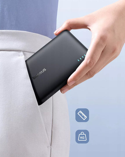 BASEUS išorinė baterija 10000 mAh 22,5W su greitu įkrovimu USB-C USB-A PD QC