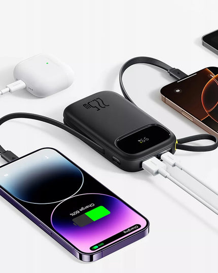 BASEUS išorinė baterija 10000 mAh USB-C USB-A LIGHTNING 22.5W