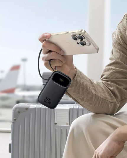 BASEUS išorinė baterija 10000 mAh USB-C USB-A LIGHTNING 22.5W