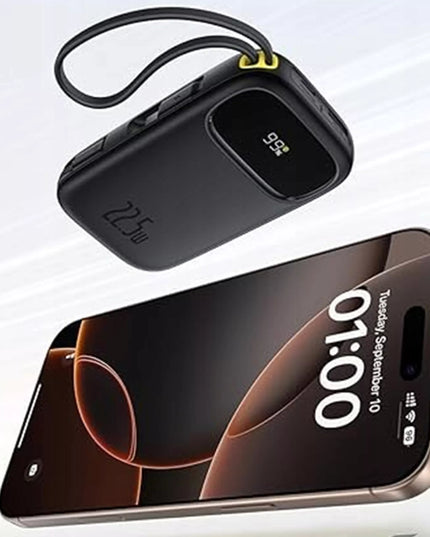 BASEUS išorinė baterija 10000 mAh USB-C USB-A LIGHTNING 22.5W
