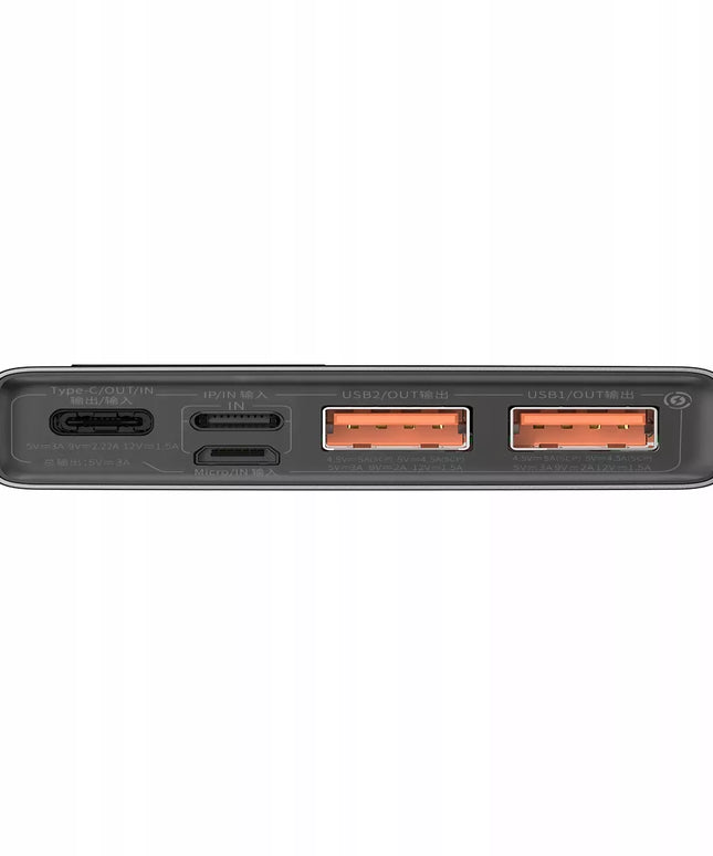 BASEUS Powerbank 10000mAh 22.5W Greitas įkrovimas USB USB-C Lightning Micro