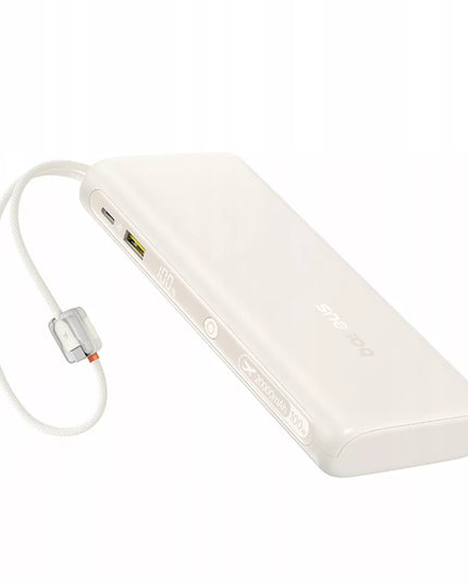 BASEUS išorinė baterija 20000 mAh 100W su integruotais USB-C laidais iki 4 įrenginių