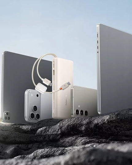 BASEUS išorinė baterija 20000mAh 100W greitas įkrovimas 2xUSB-C LED ekranas