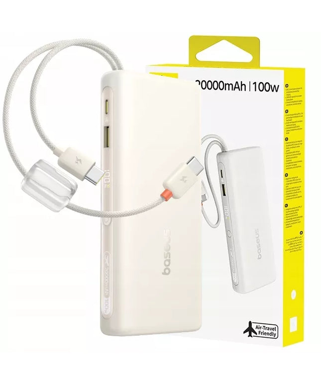 BASEUS išorinė baterija 20000mAh 100W greitas įkrovimas 2xUSB-C LED ekranas