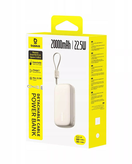 BASEUS išorinė baterija (powerbank) 20000mAh 22.5W USB-C USB-A LIGHTNING