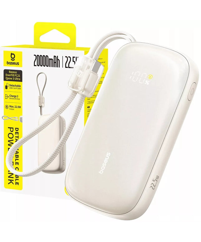 BASEUS išorinė baterija (powerbank) 20000mAh 22.5W USB-C USB-A LIGHTNING