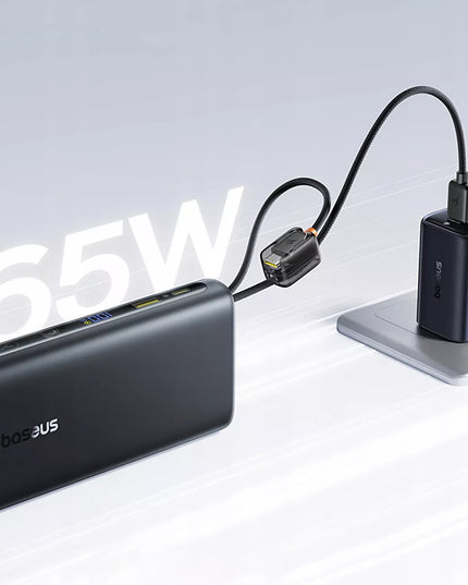 BASEUS išorinė baterija 25000 mAh 145W QC 2x USB-C USB-A PD nešiojamam kompiuteriui ir telefonui