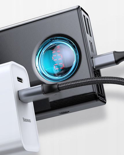 BASEUS POWERBANK 30000mAh Galingas 65W 4x USB 1x USB C QC + USB-C 100W kabelis