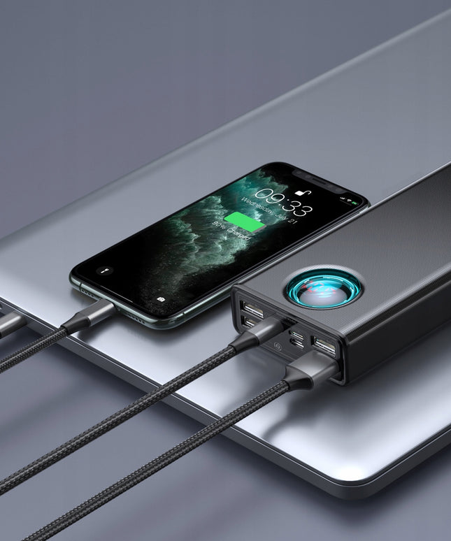 BASEUS POWERBANK 30000mAh Galingas 65W 4x USB 1x USB C QC + USB-C 100W kabelis
