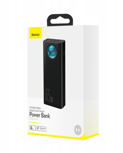 BASEUS POWERBANK 30000mAh Galingas 65W 4x USB 1x USB C QC + USB-C 100W kabelis