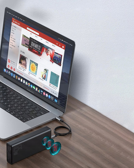 BASEUS POWERBANK 30000mAh Galingas 65W 4x USB 1x USB C QC + USB-C 100W kabelis