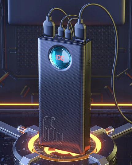 BASEUS POWERBANK 30000mAh Galingas 65W 4x USB 1x USB C QC + USB-C 100W kabelis