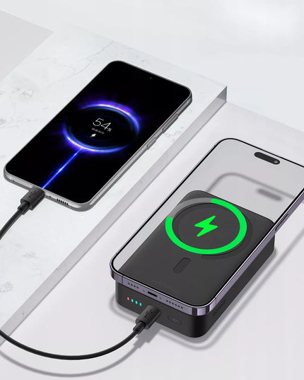 BASEUS magnetinis išorinis akumuliatorius (powerbank) 20000 mAh, belaidis įkrovimas 15W, USB-C
