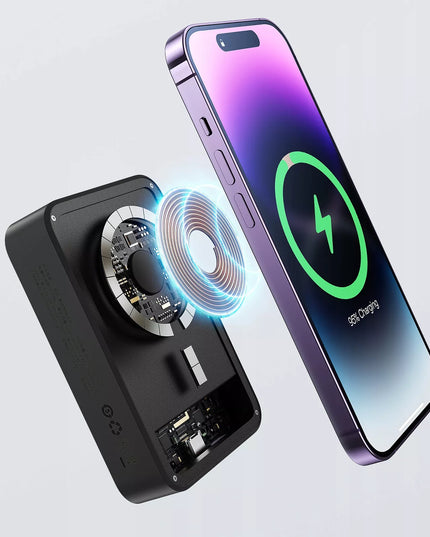 BASEUS magnetinis išorinis akumuliatorius (powerbank) 20000 mAh, belaidis įkrovimas 15W, USB-C