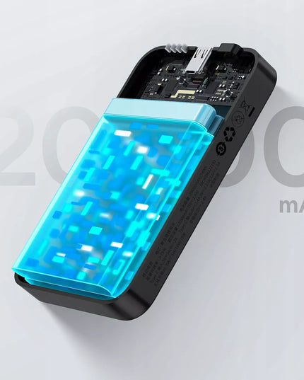 BASEUS magnetinis išorinis akumuliatorius (powerbank) 20000 mAh, belaidis įkrovimas 15W, USB-C