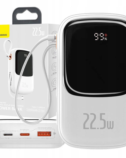 BASEUS POWERBANK GREITAS ĮKROVIMAS 20000mAh 22,5W QC/PD/SCP/FCP USB-C LAIDAS