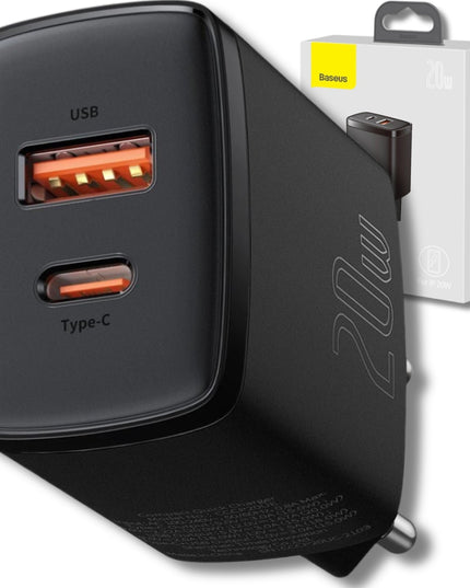 BASEUS Greitas įkroviklis telefonui USB C 20W Universalus QC 3A